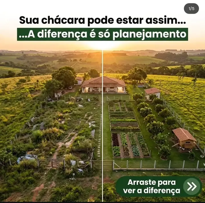 Post do Instagram: planta de projeto rural