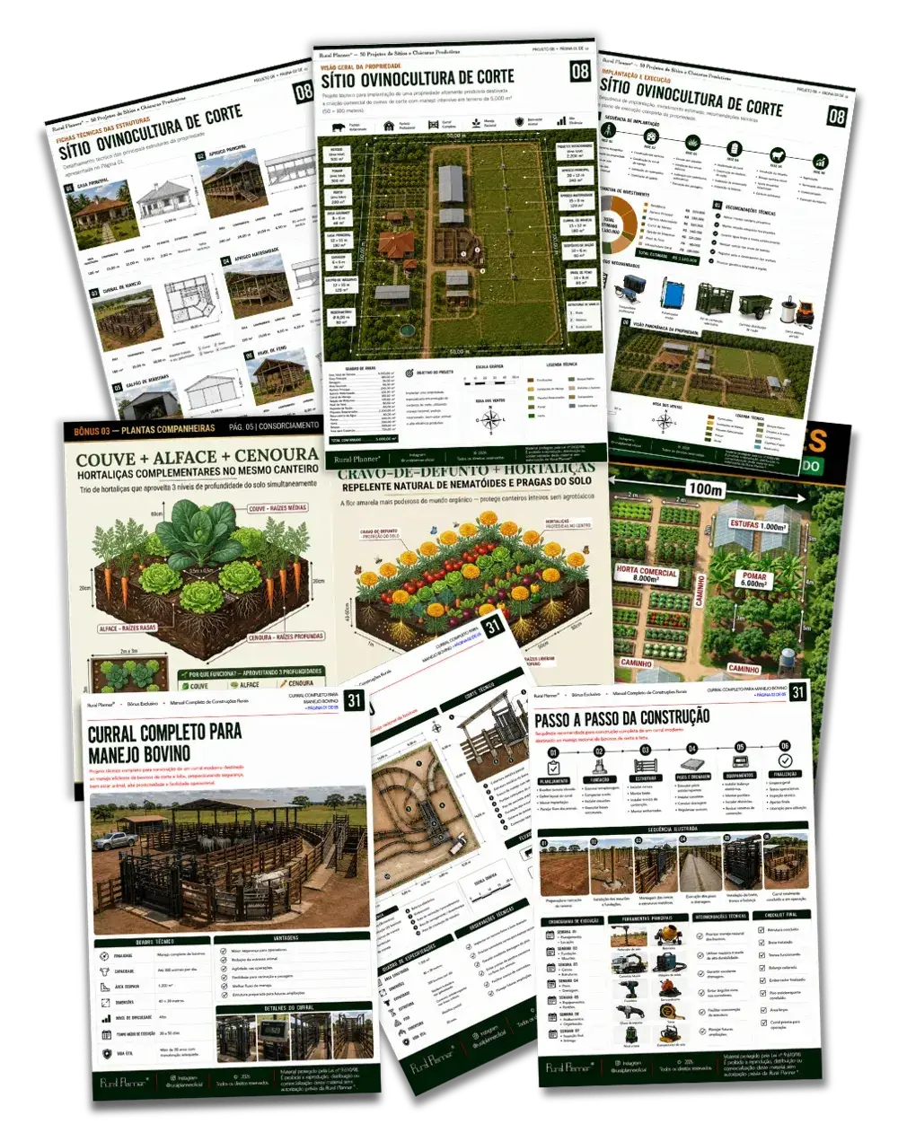 Mockup do material com os mais de 100 projetos rurais
